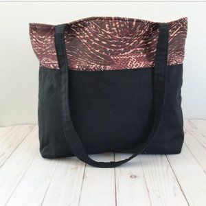 Handmade Black Brown Tote Bag